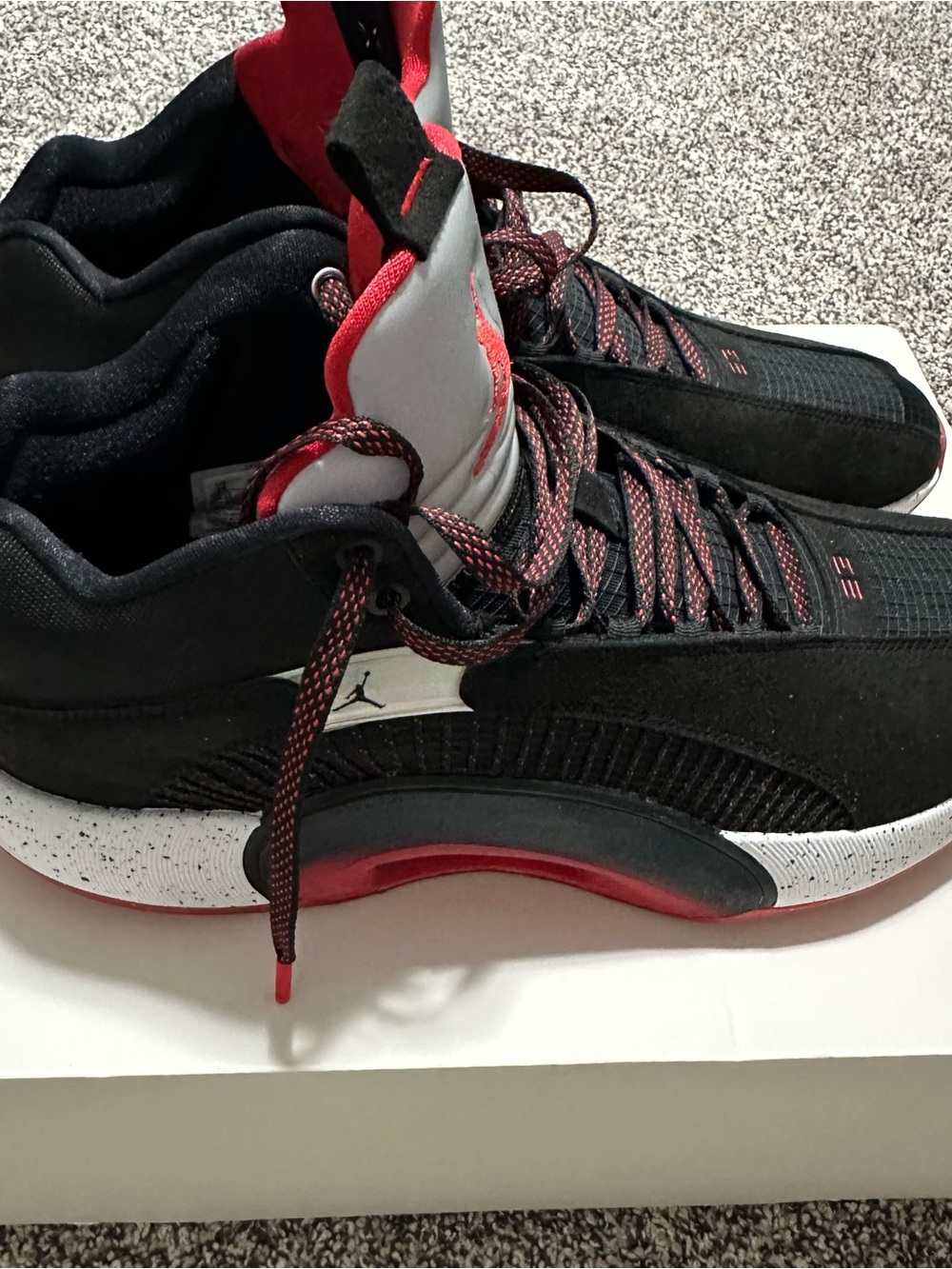 2021 Nike Air Jordan 35 'Bred' Black/Fire Red/Reflect silver - Picture 8 of 11